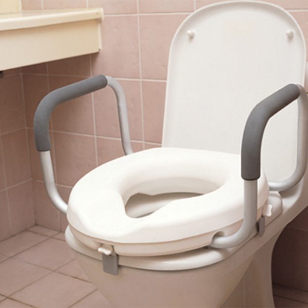 Raised Toilet Seat with Armrests | Taiwan HealthCare Supplier | Eround