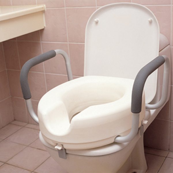 Raised Toilet Seat with Armrests | Taiwan HealthCare Supplier | Eround