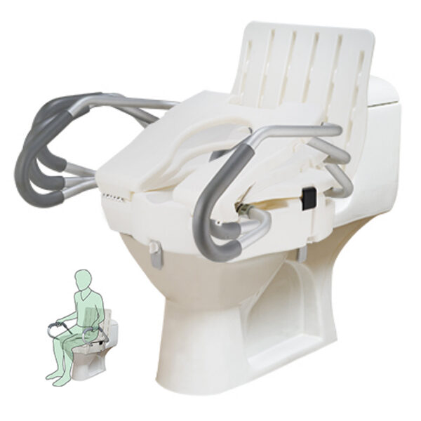 6 Inch Raised Toilet Seat with Lid Spring Design | Taiwan HealthCare Supplier | Eround