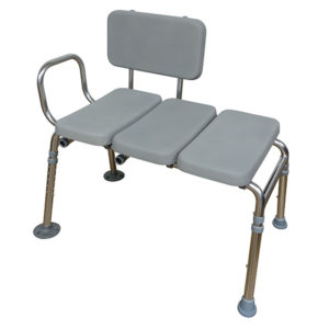 Three PU Seat Bath Bench with K/D Supporting Stand Tube Legs. OEM ODM Healthcare Products Supplier