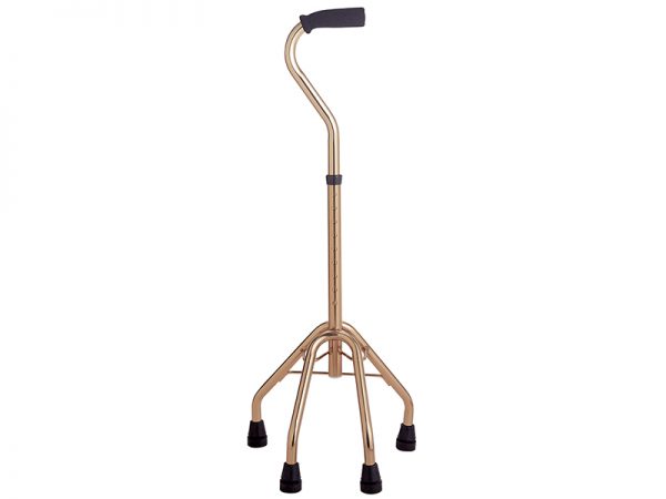 Pyramid Base Quad Cane with Offset Handle