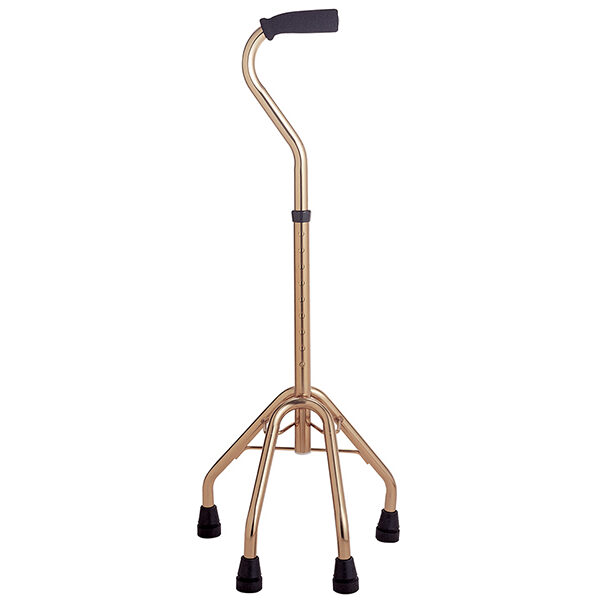 Pyramid Base Quad Cane with Offset Handle