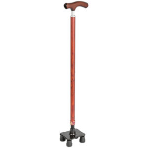 Small Base Quad Cane with Metal Connection Handle 