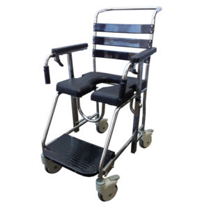Stainless Steel Mobile Commode Shower Seats