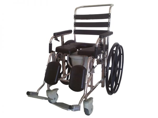 Self Propelling Stainless Steel Mobile Commode Shower Chairs